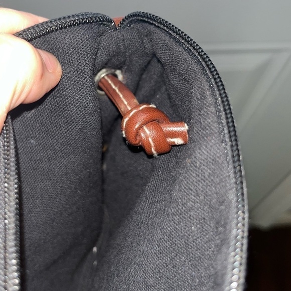 Vintage Esprit Purse Two Tone Black Brown 90s Shoulder Crossbody Bag Retro Small - Picture 10 of 12